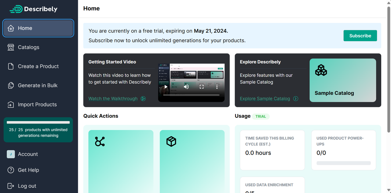 Using Describly, one of the best copywriting AI