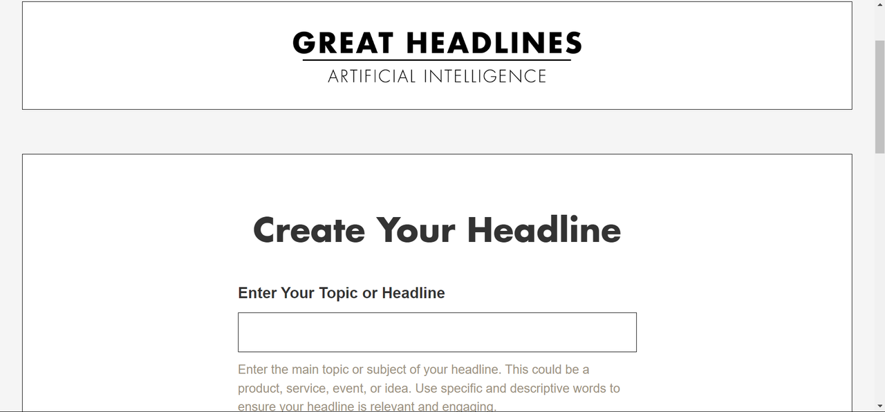 Great Headlines, one of the best copywriting AI software