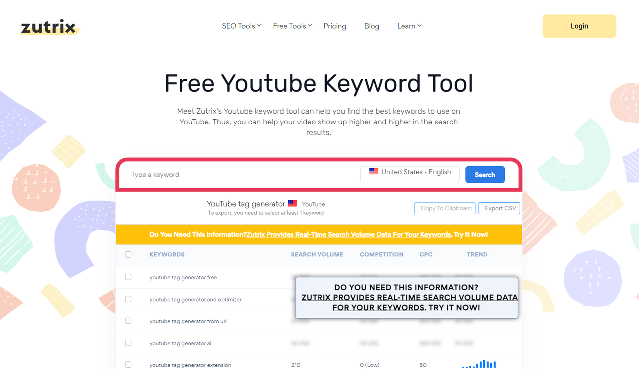 How to generate YouTube tags with Zutrix