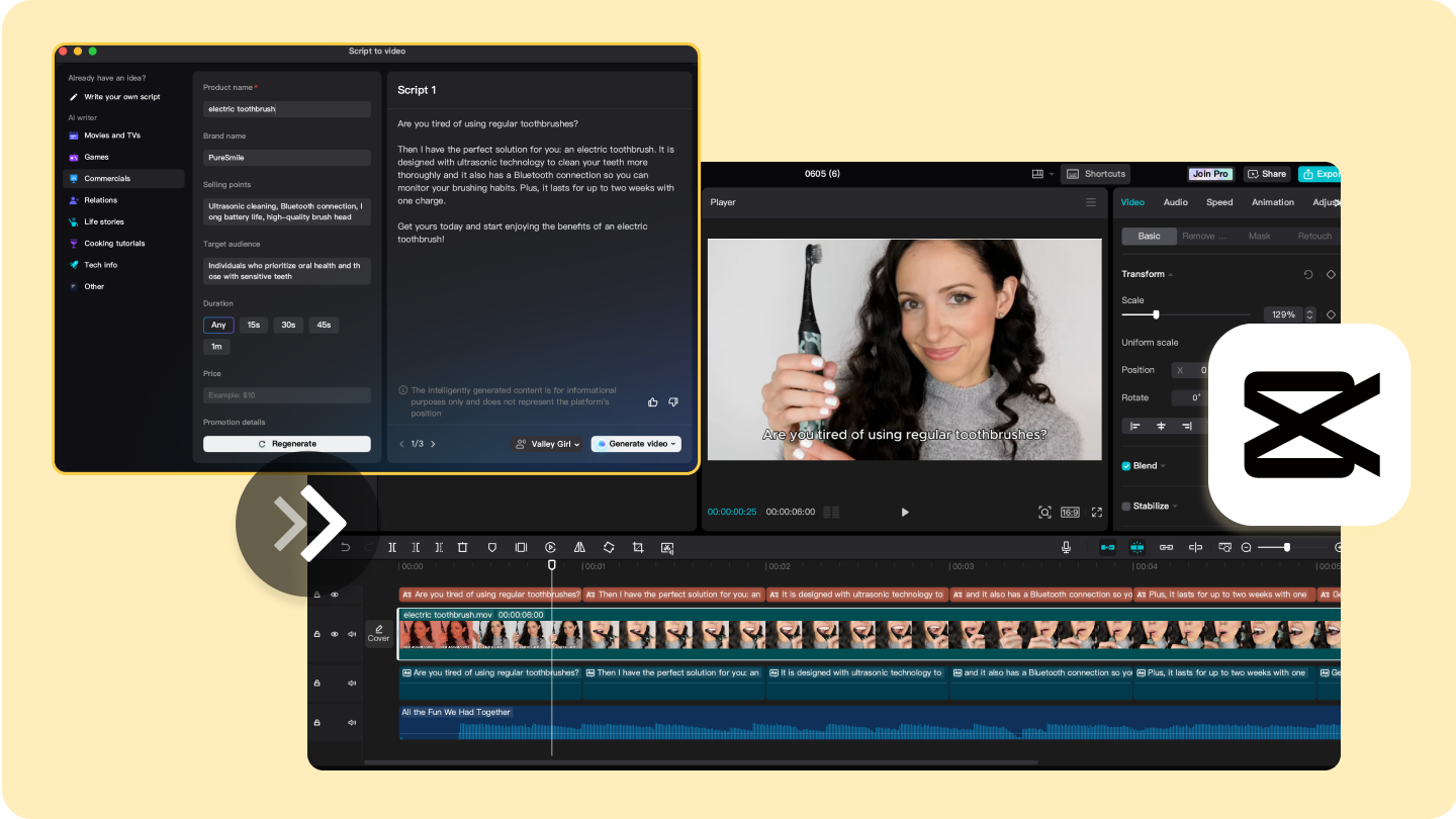 een product video generator