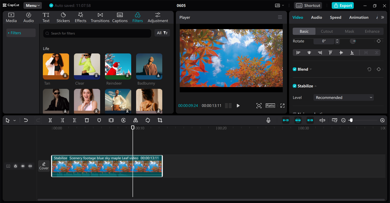 Editing interface of CapCut desktop video editor - the best alternative to reel maker online tools