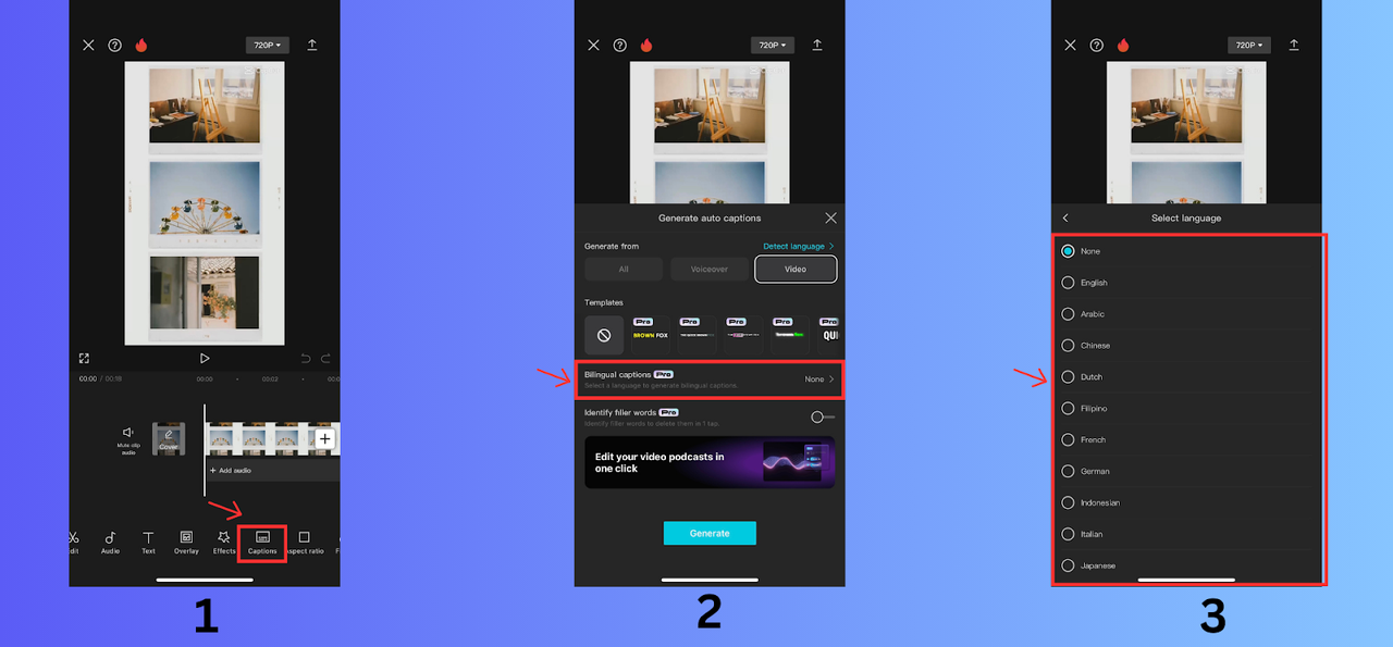 Multiple language support