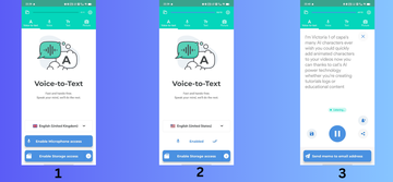 Voice to text at VoNo
