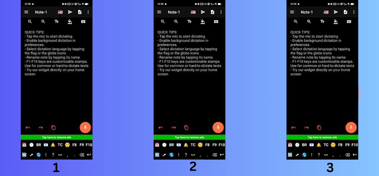 Voice to text at Speechnotes