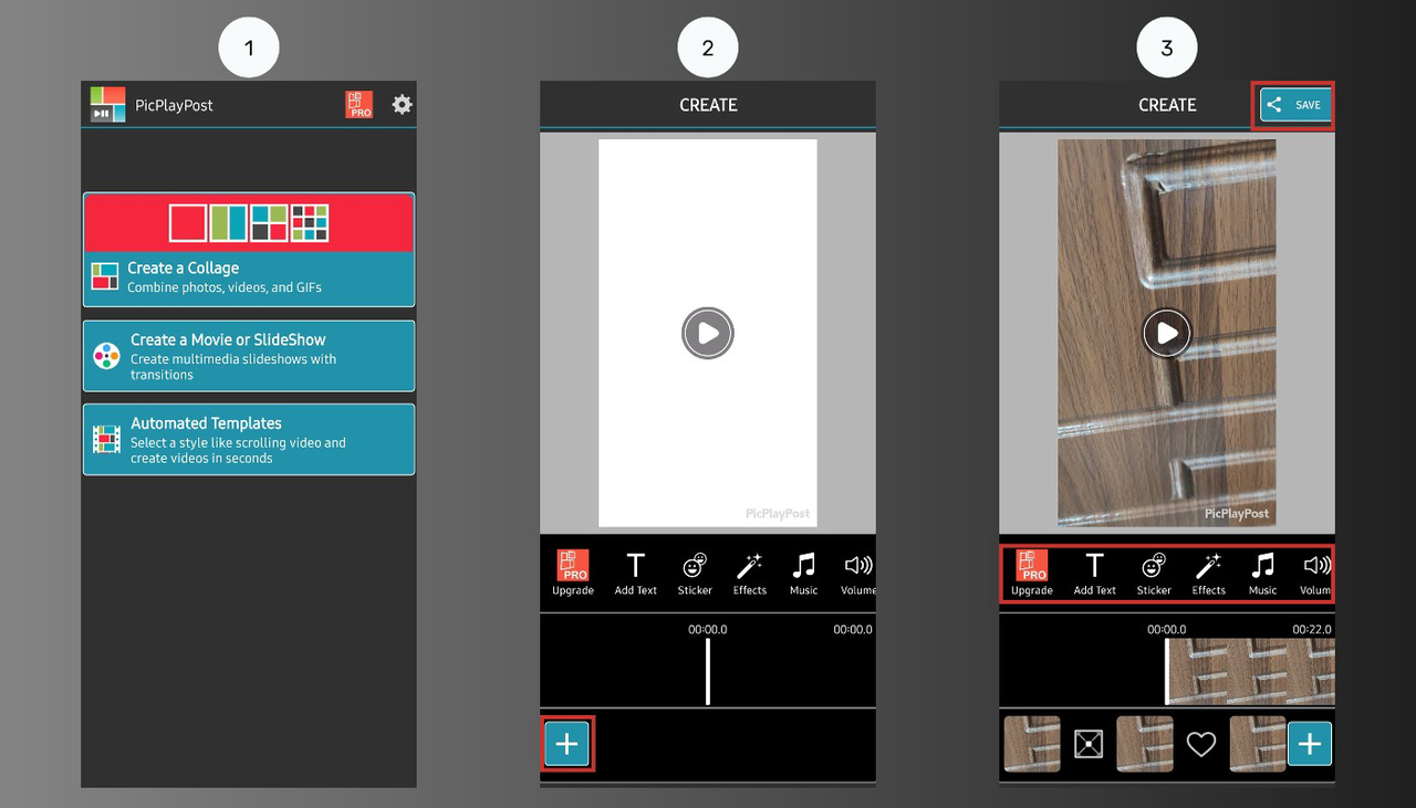 How to create slideshows in PicPlayPost app
