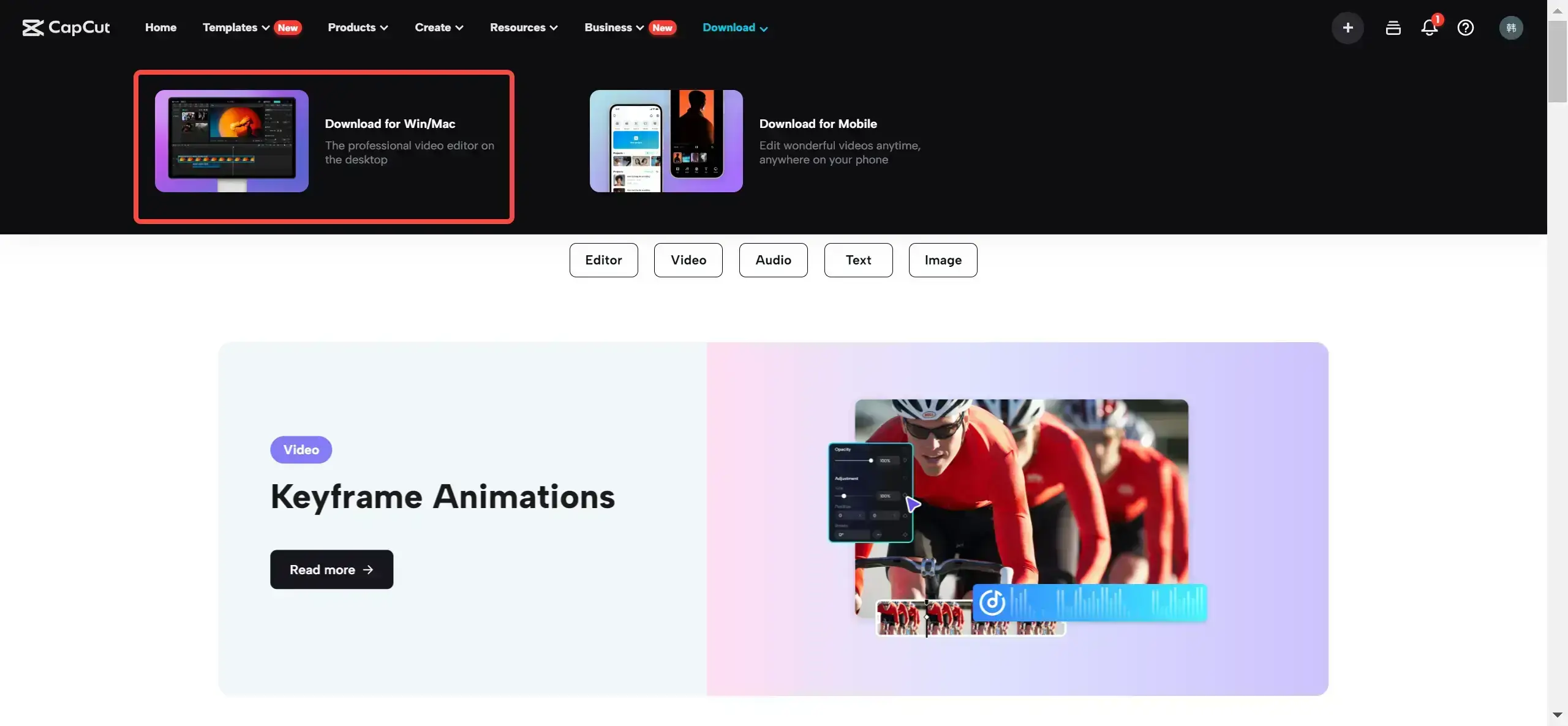 Download and launch the CapCut desktop video editor
