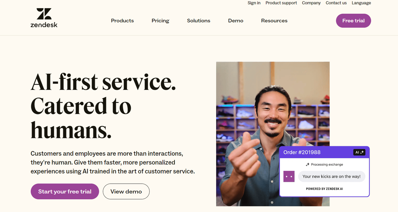 Zendesk the artificial intelligence business intelligence tool
