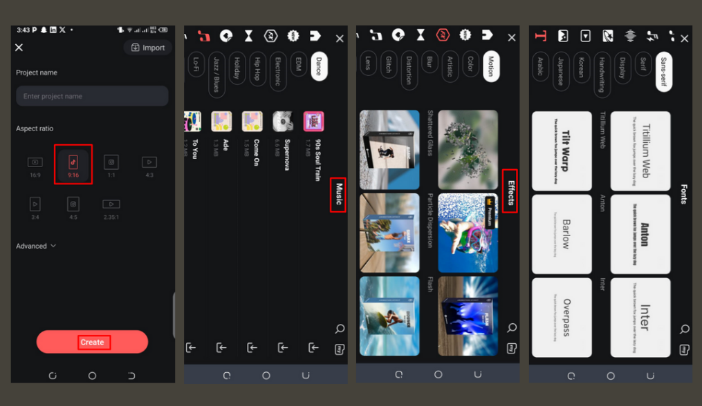 Open KineMaster on your device