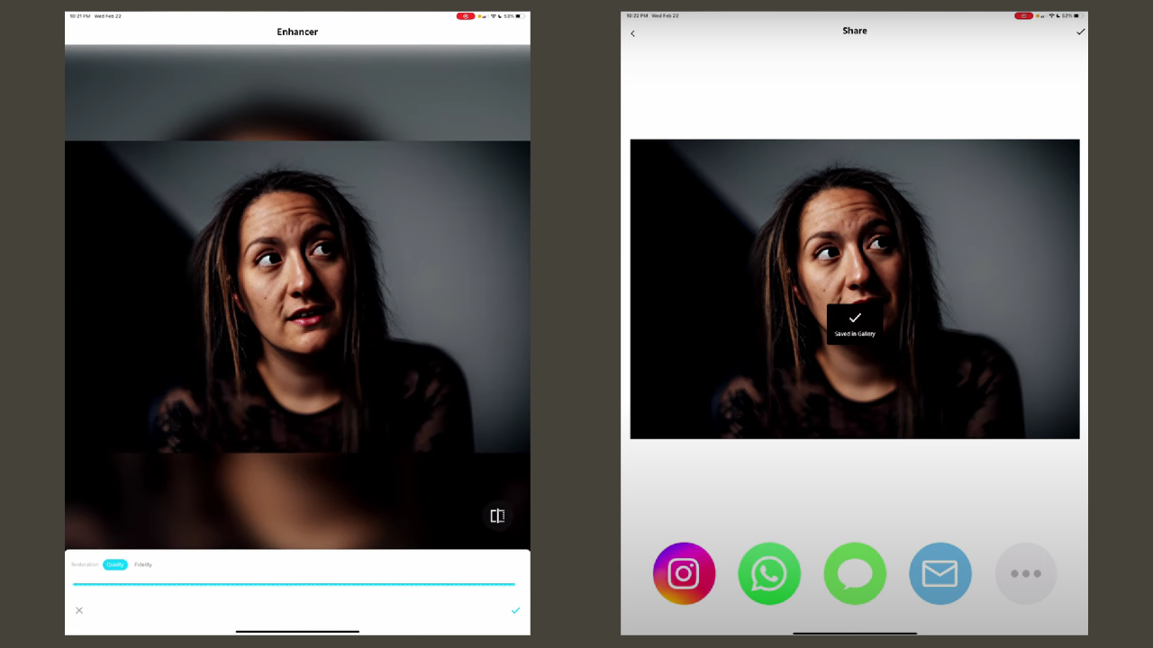enhance for your Instagram Reel within the Vivid app