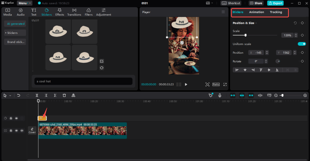 Customize the sticker