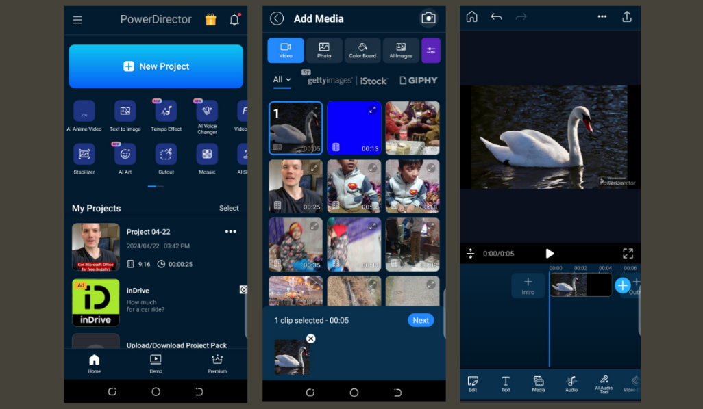 Bring your media files into the timeline