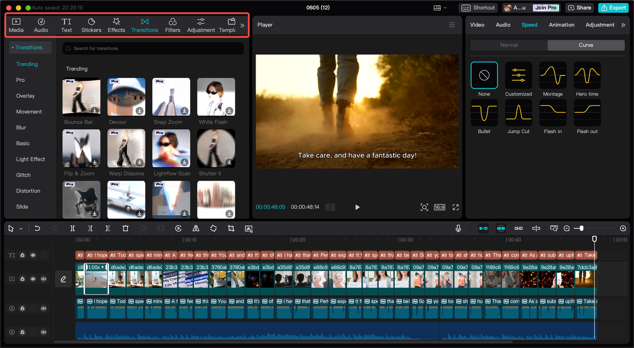 Editing features and media resources