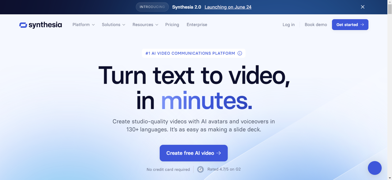 Synthesia’s interface