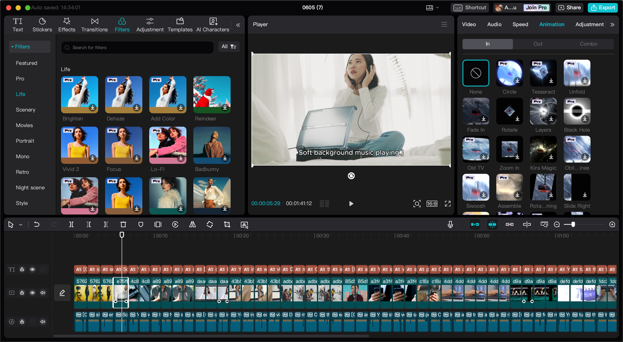 CapCut desktop interface