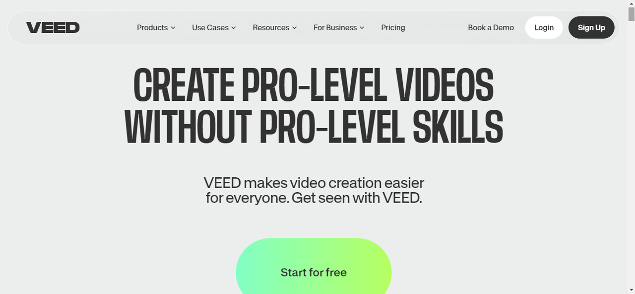 VEED.io’s interface