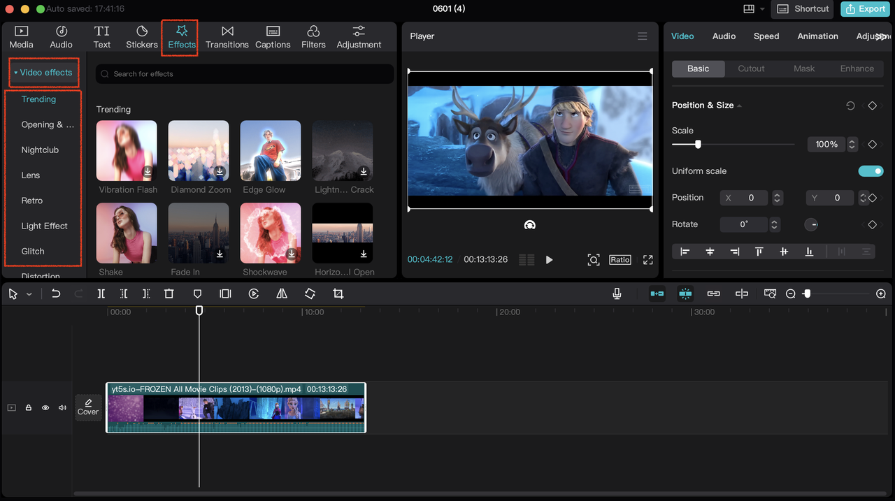 where is the ai filter on CapCut