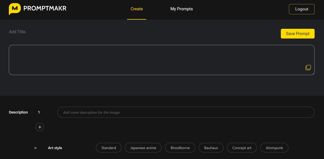 Exploring different styles on the best Midjourney prompt generator - Prompmakr