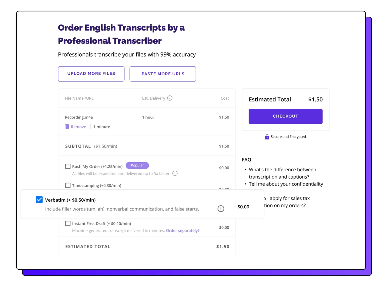 Using Rev Transcription service to convert WAV to text