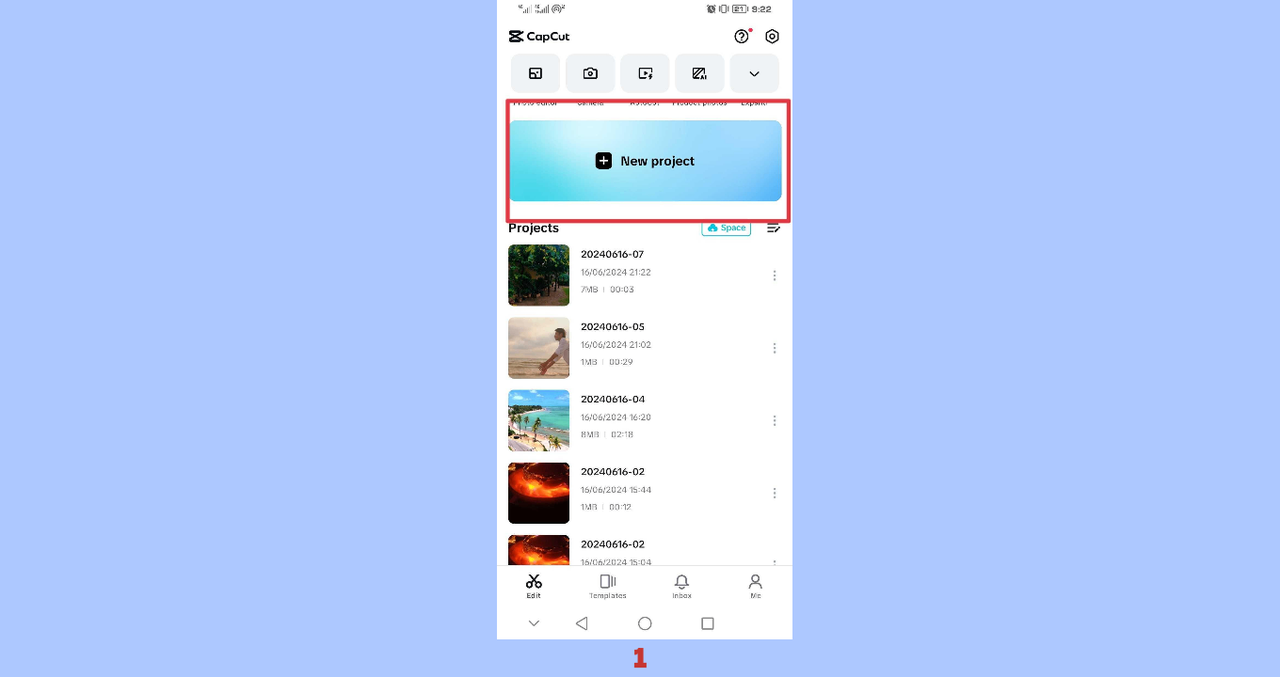 importing video to CapCut App