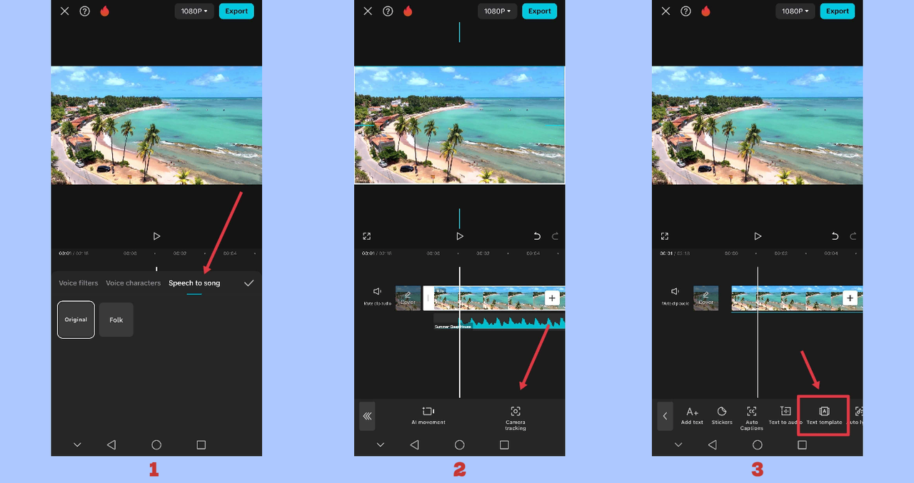 AI tools in CapCut App