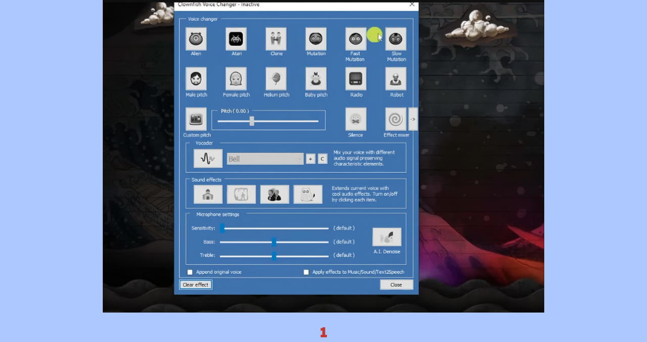 Clownfish voice changer