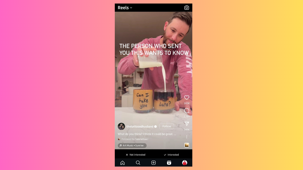 How to save an IG reel to camera roll: Find the Instagram reel you want to record