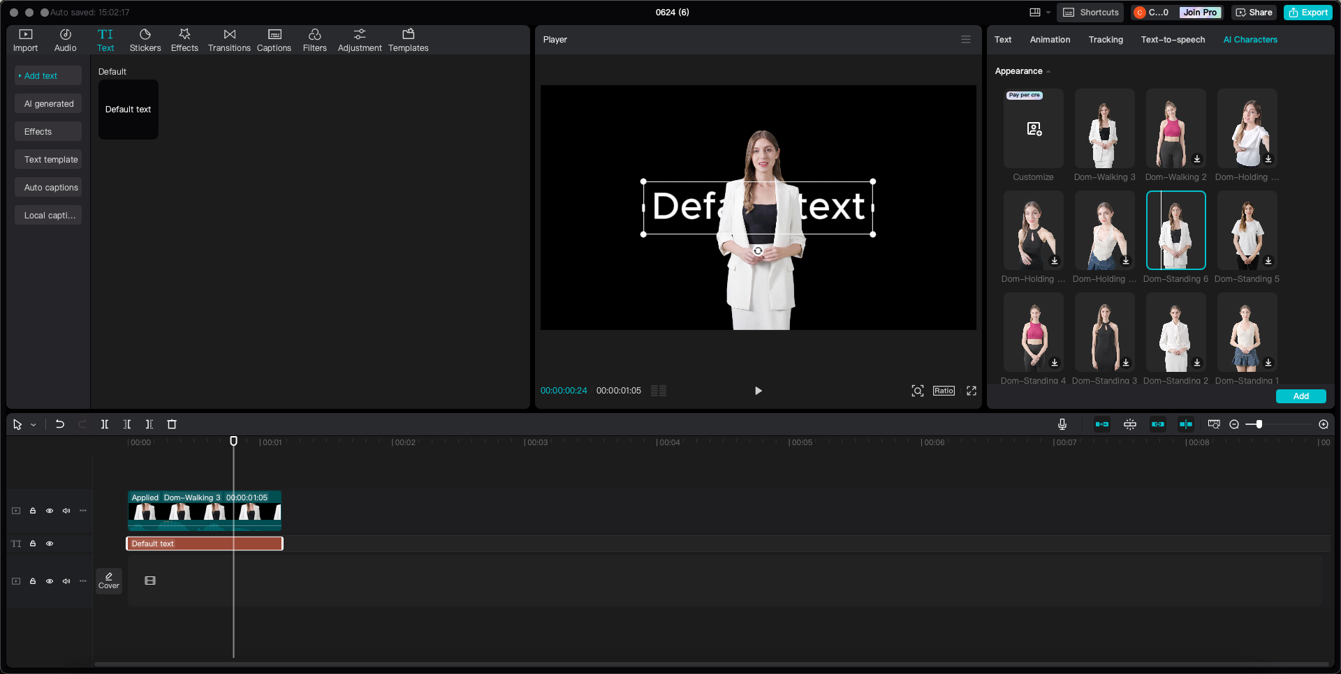 Choose the character