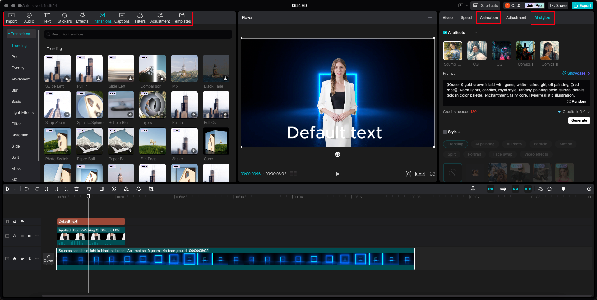 Utilize AI characters
