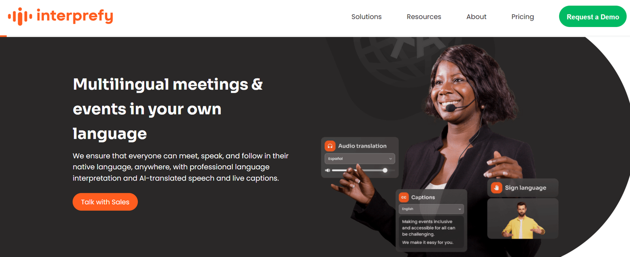 Interprefy online translate video