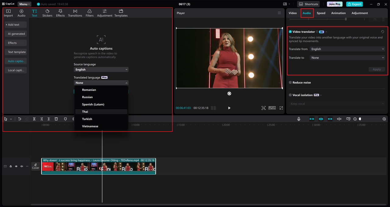 video translator free online with CapCut