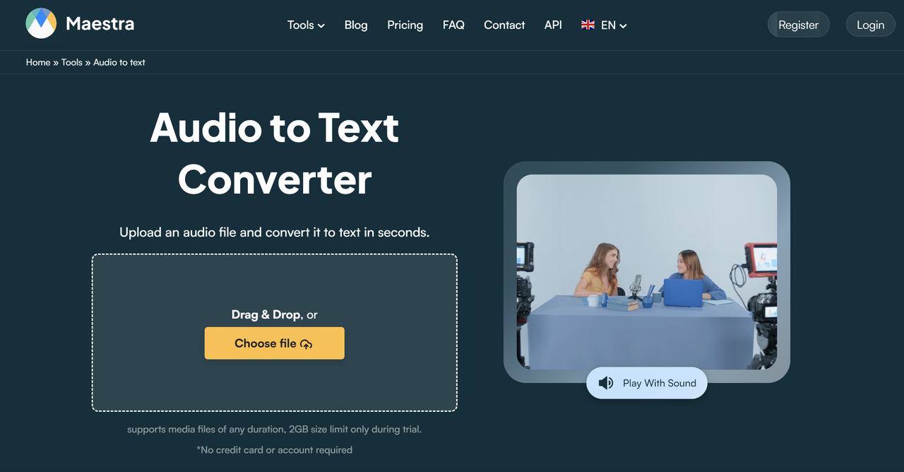 Maestra AI is an advanced free voice translator online tool
