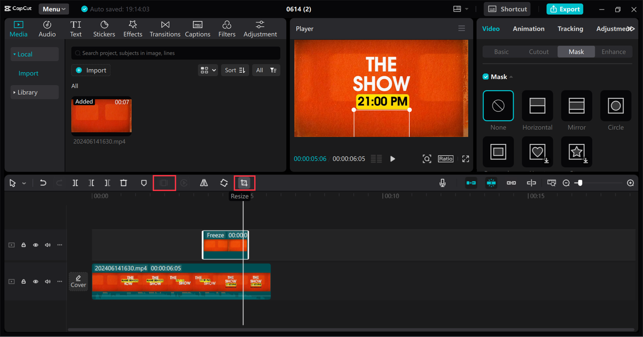 Removing text from a video using the CapCut desktop video editor