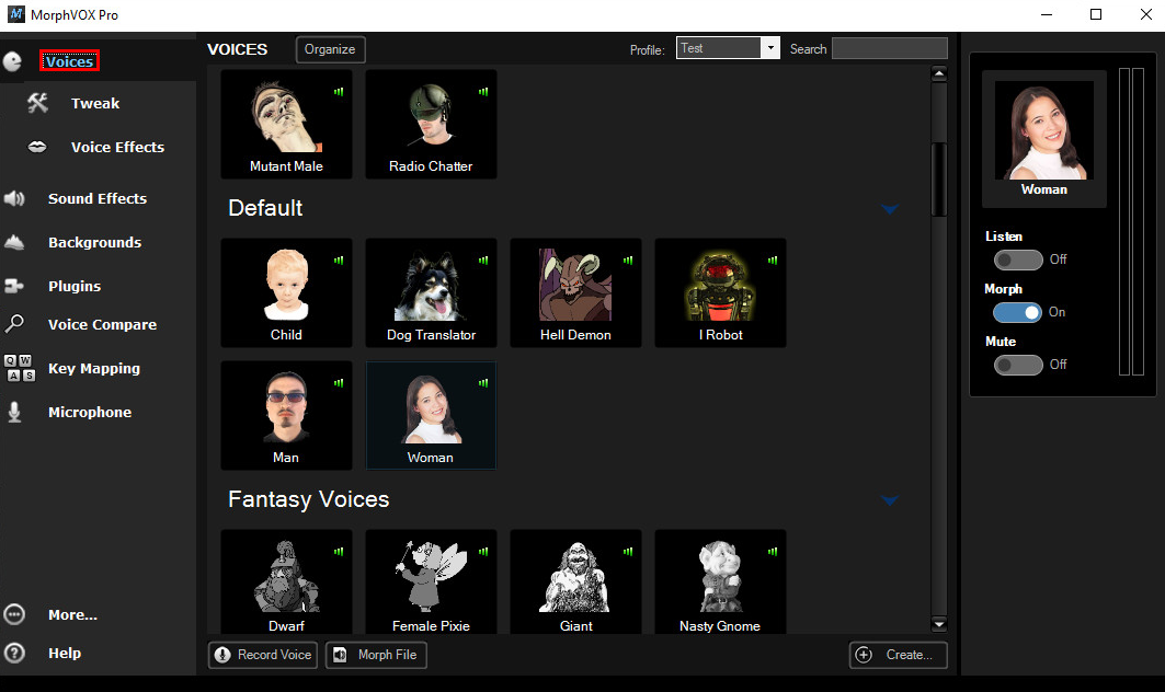 MorphVOX Pro is a versatile magic voice changer male to female software