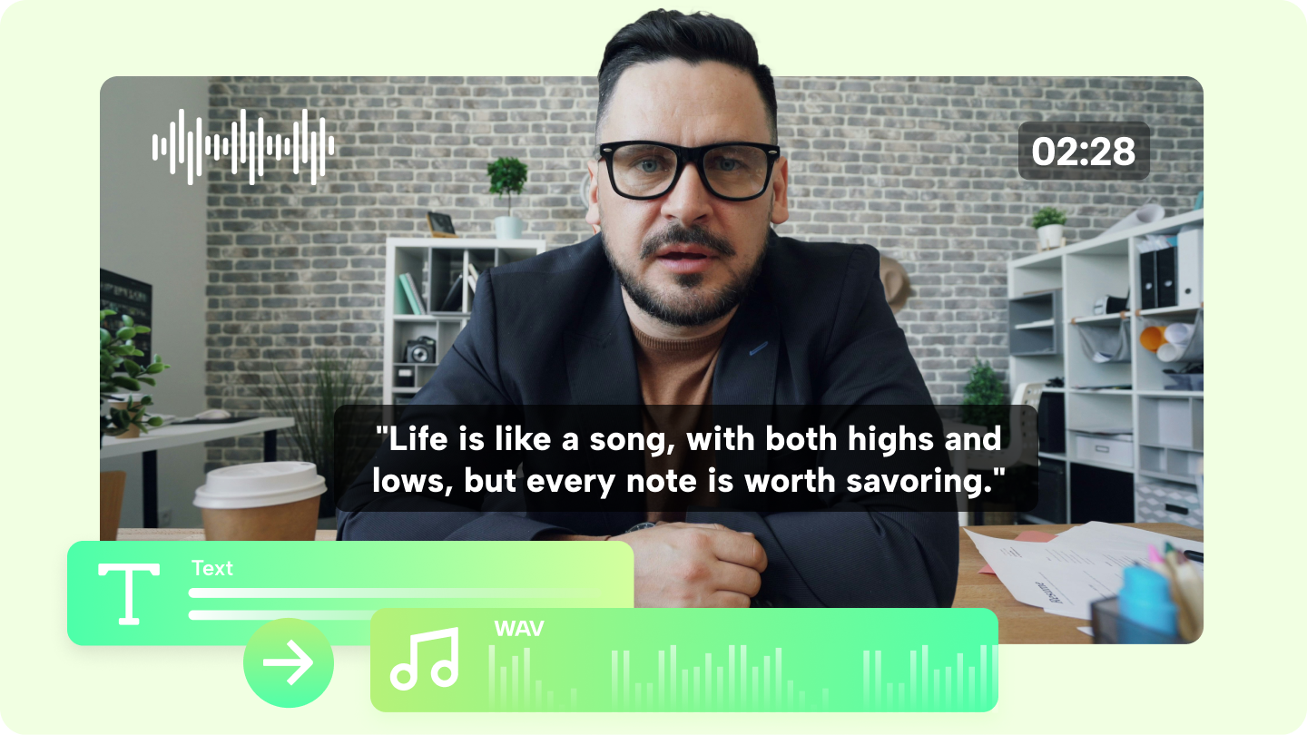 Mensaje de texto para wav