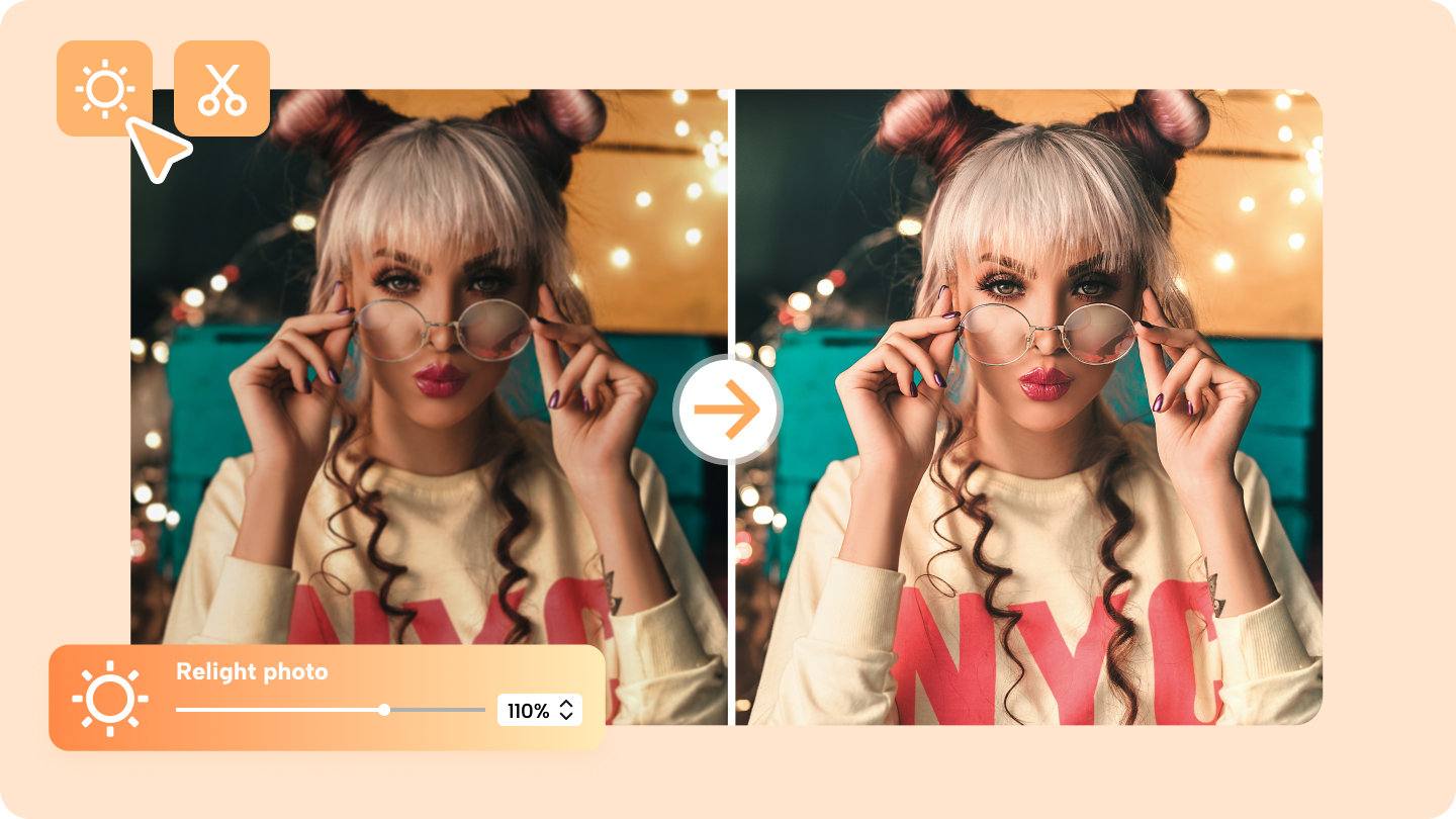 повторне освітлення фотографії