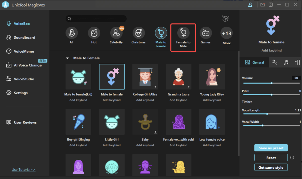 MagicVox is a versatile real-time voice changer for PC