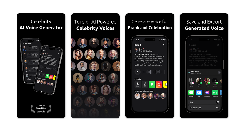 Using the AI Voice Over Generator mobile app to generate voice