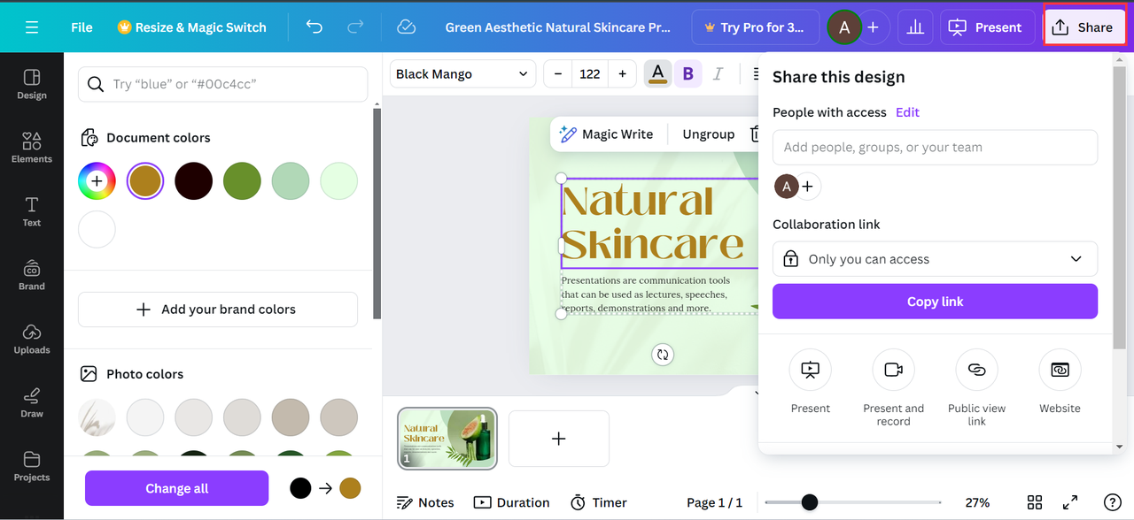 Downloading the design to your device