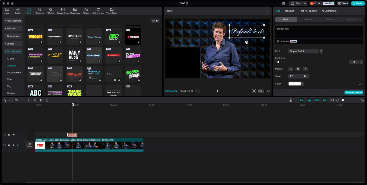 CapCut video editor