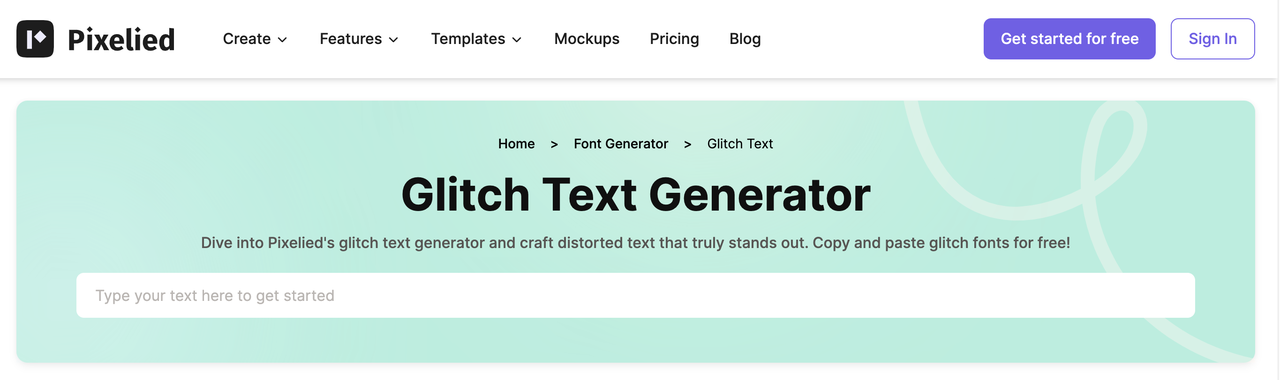 Pixelied distortion text generator