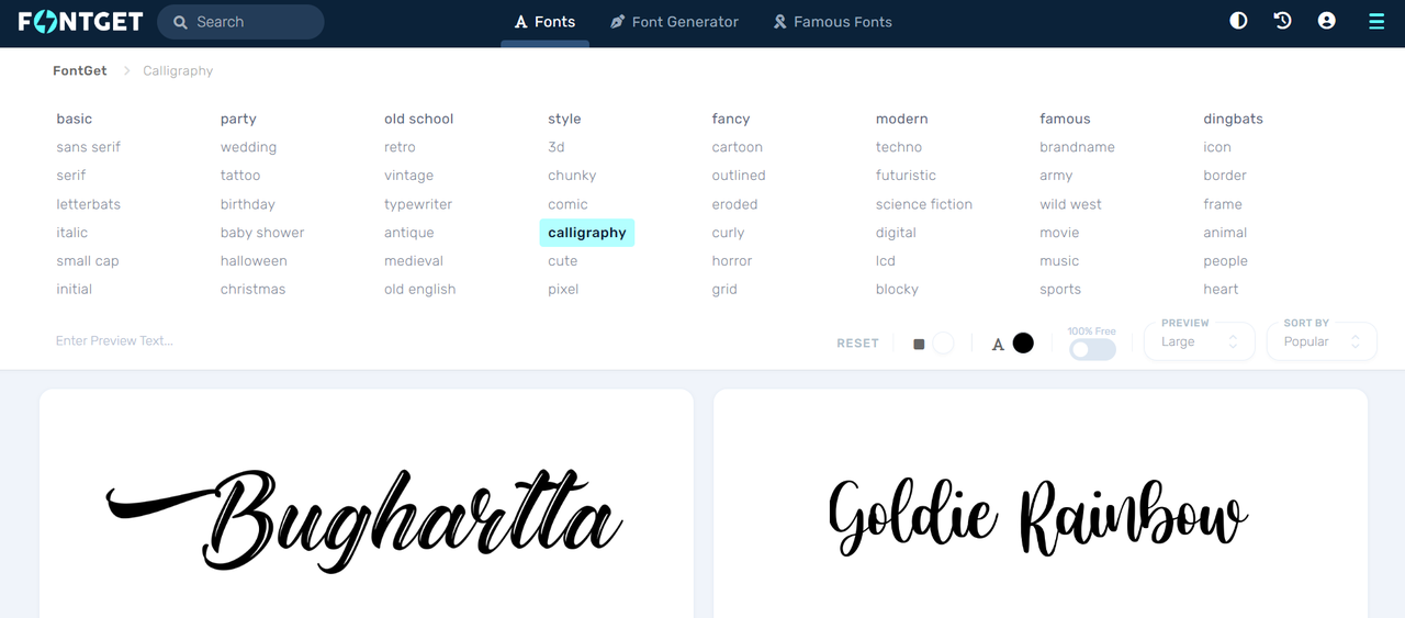 FontSpace hand lettered font generator