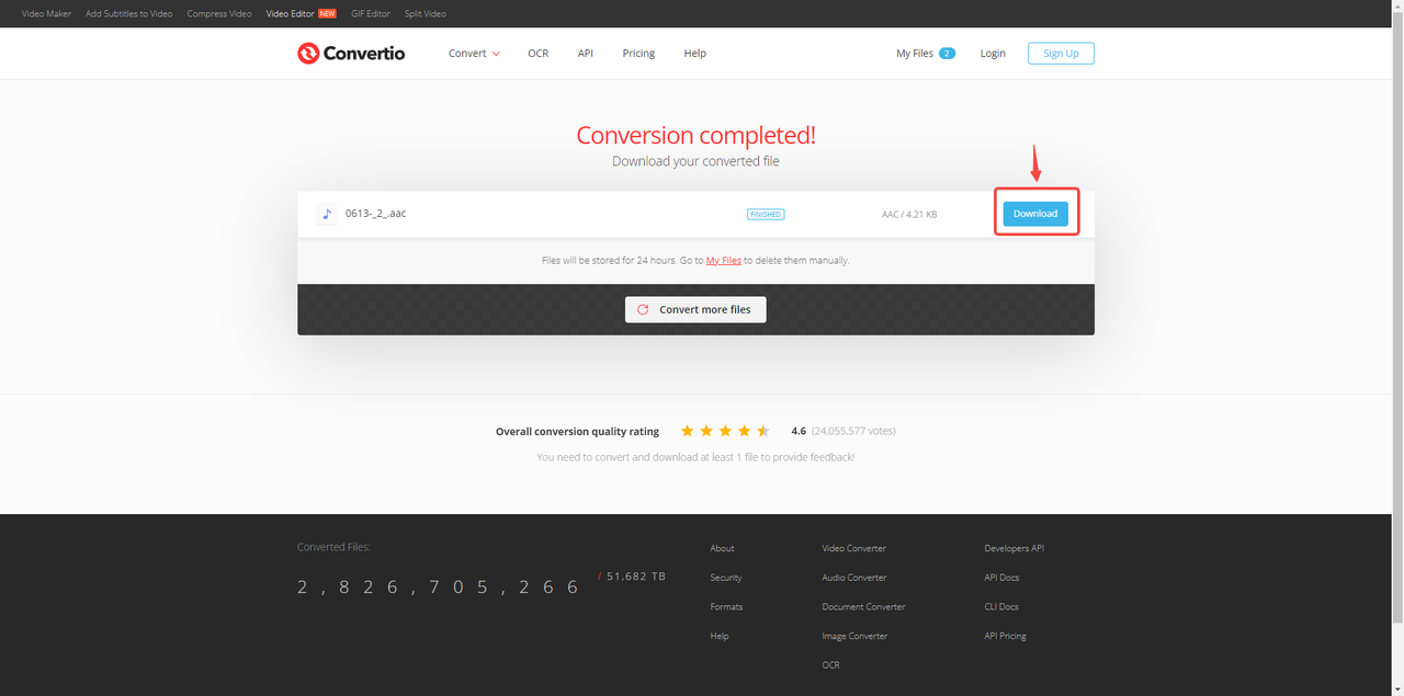 Download the converted file