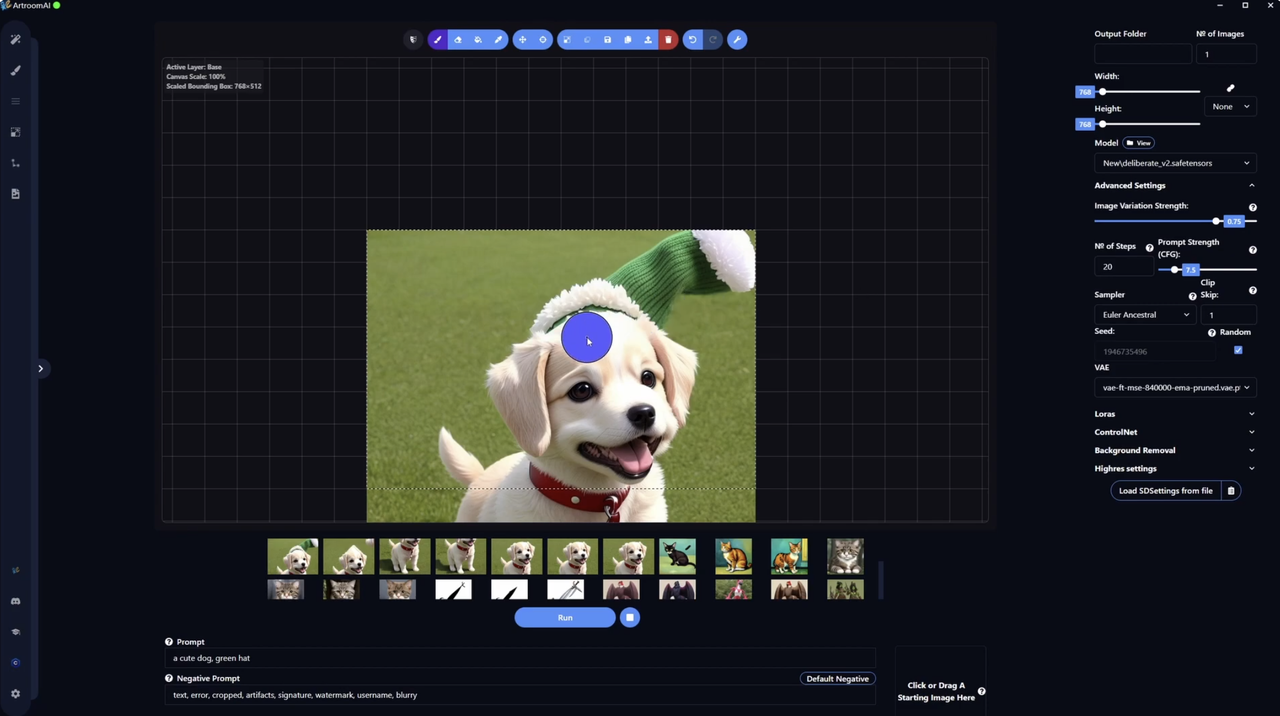 Artroom - one of the best outpainting stable diffusion tool