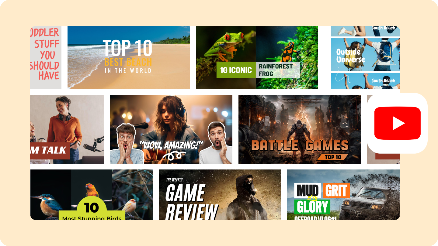 Ai youtube thumbnail generator trabalhos