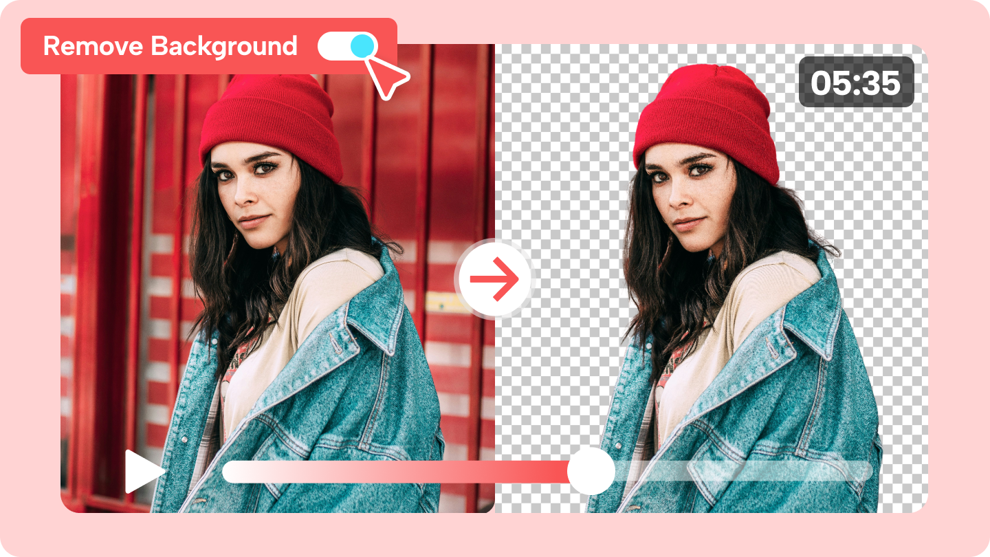 Online na video background remover