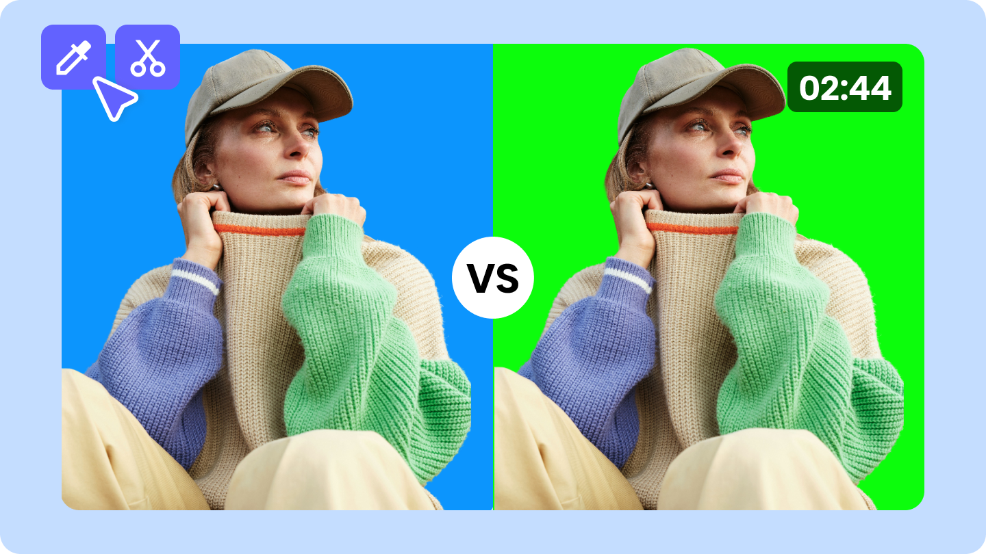 schermo blu vs verde