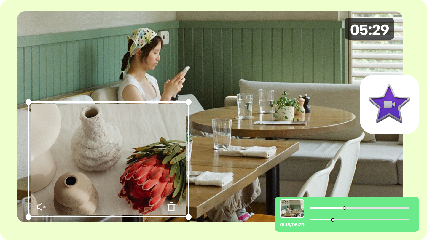 תמונת iMovie בתמונה