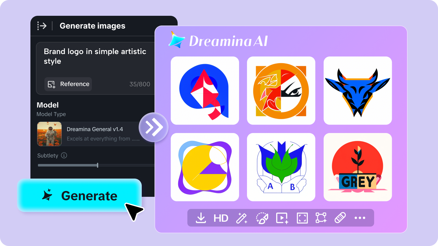 Trabalhos Best ai logo generator: