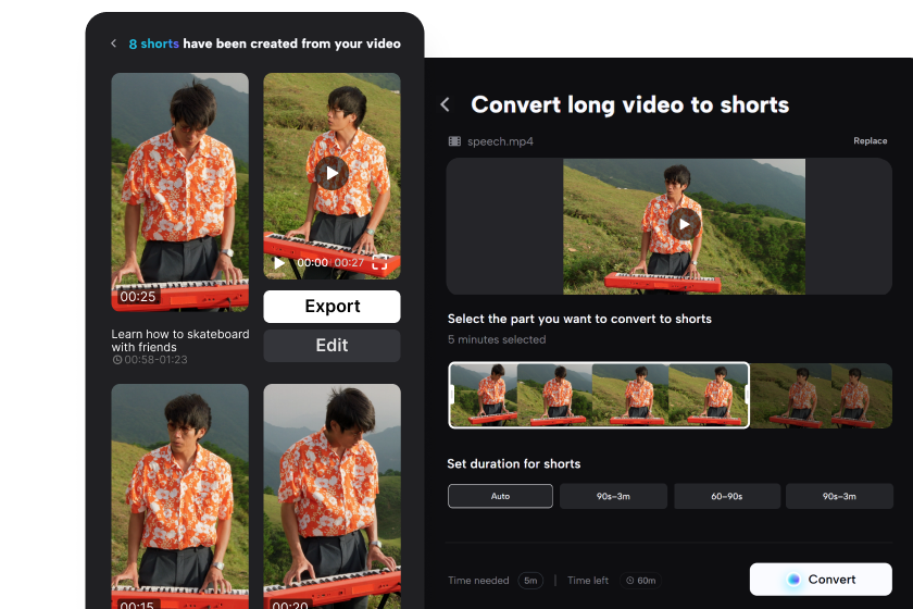 Schritt 2: Machen Sie virale Shorts mit AI