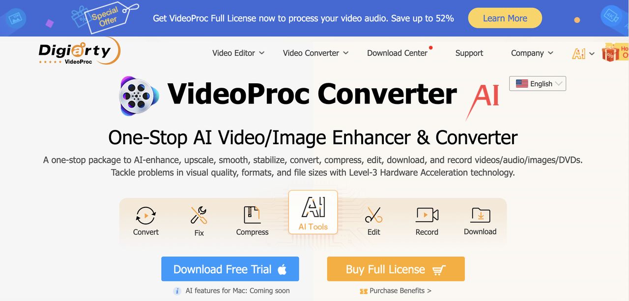 VideoProc Converter homepage